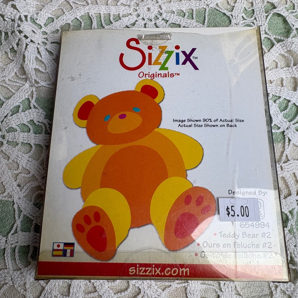 Sizzix Originals Steel Rule Die Scrapbooking Teddy Bear 2 Craft